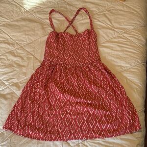 Red and White Patterned Sundress